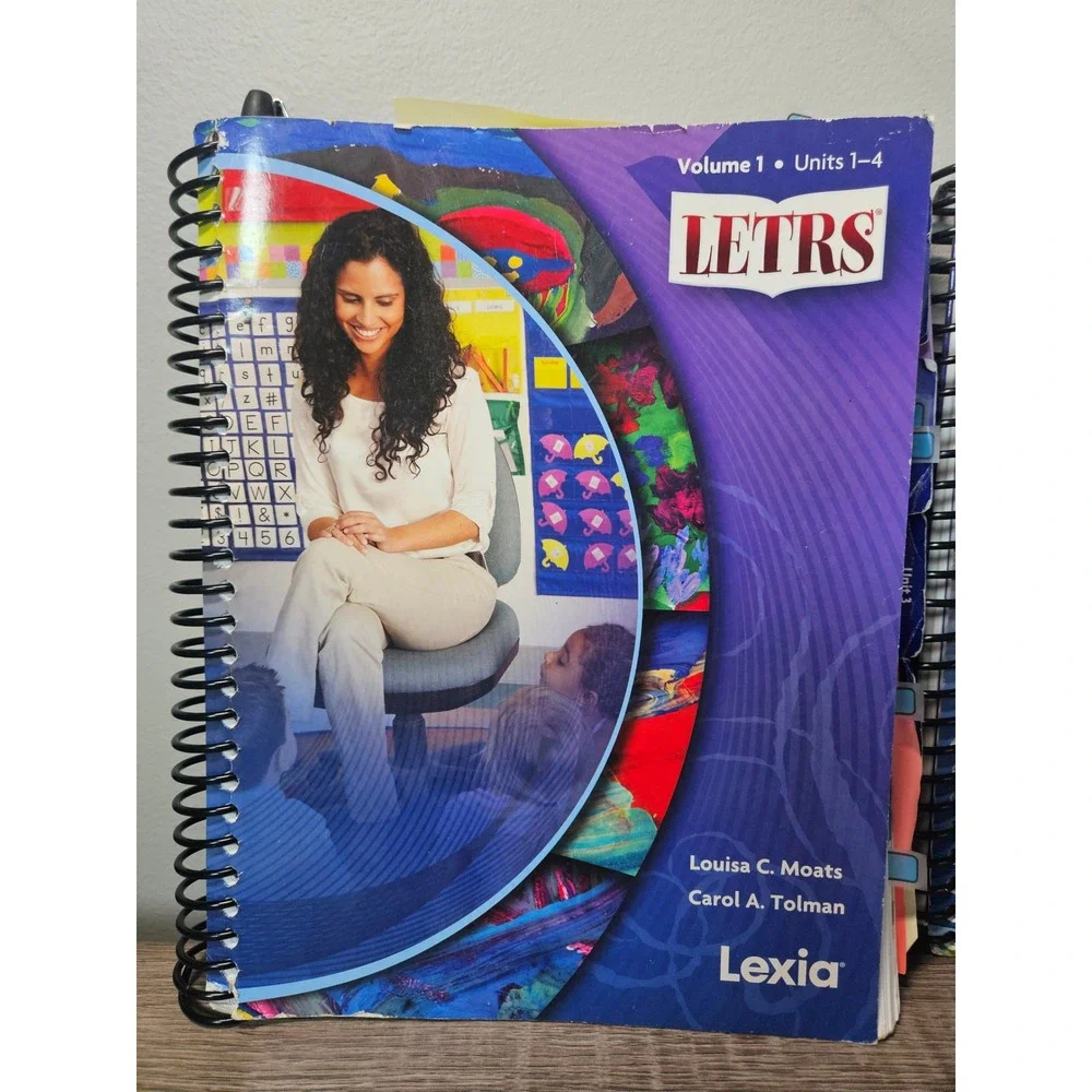 Lexia LETRS Vols 1 & 2, Units 1-4 & 5-8 Spiral Moats Tolman Reading